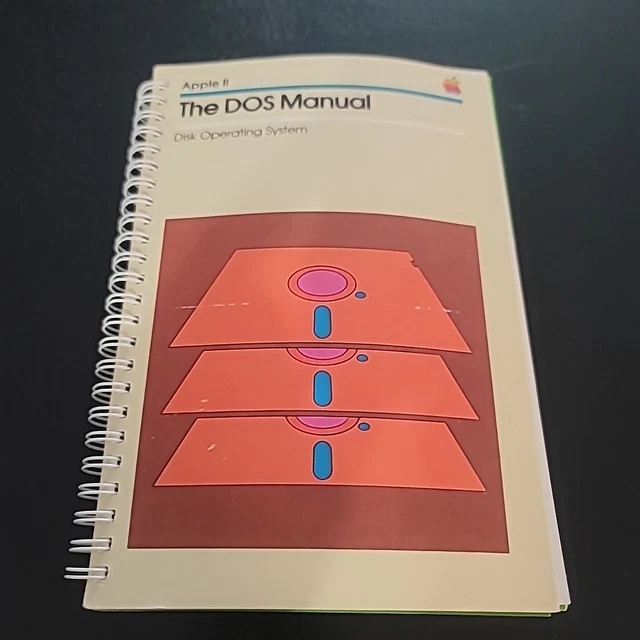 APPLE II 2, the DOS Manual Disk Operating system Retro Computer