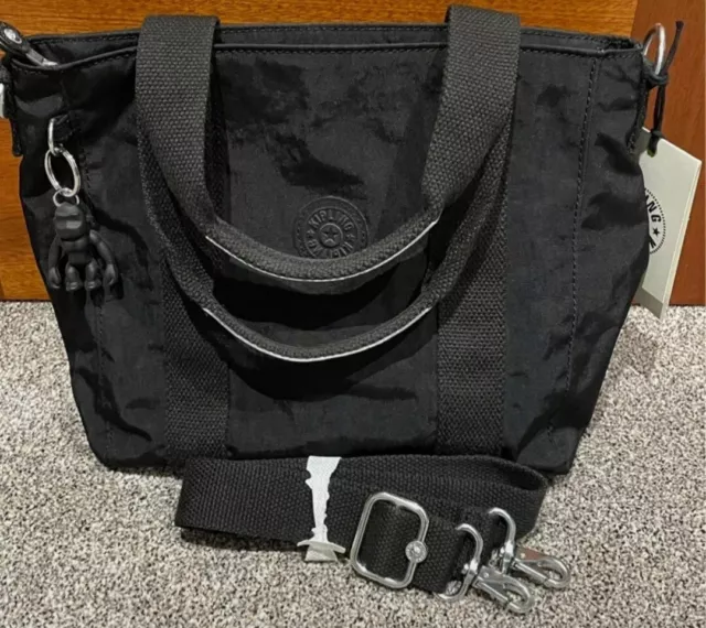 Kipling Small Tote Bag ASSENI MINI in BLACK NOIR RRP £78