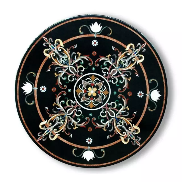 18" Table Marble Inlay Top pietra Dura Home flower coffee dining Decor b169