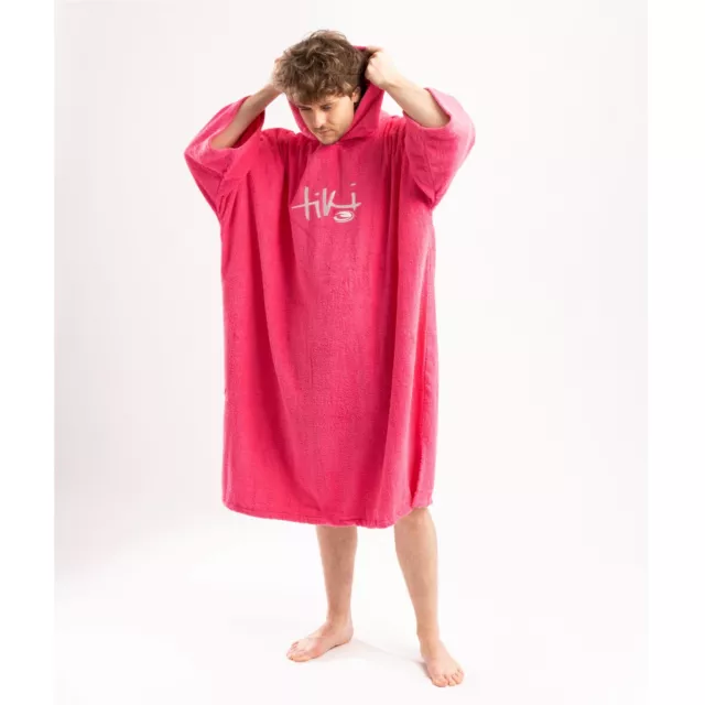 Tiki Beach Changing Robe Pink Adult NEW 100% Cotton Towelling Mens Womens Poncho