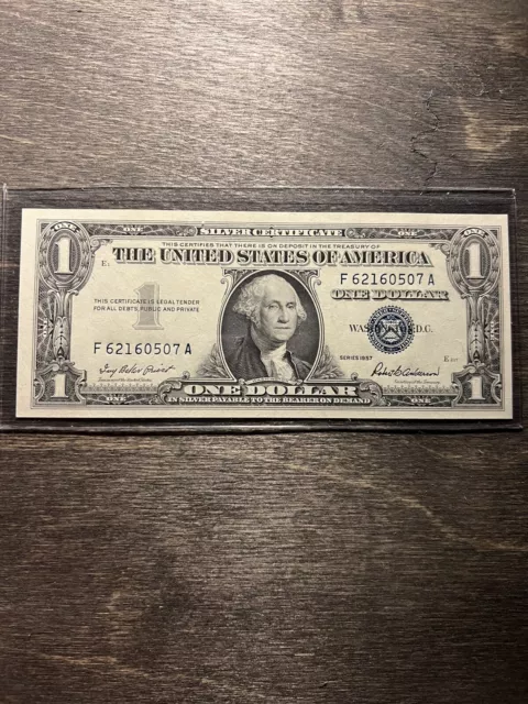 1957 One Dollar Blue Seal Note Silver Certificate Bill $1 Sequential PLU4003