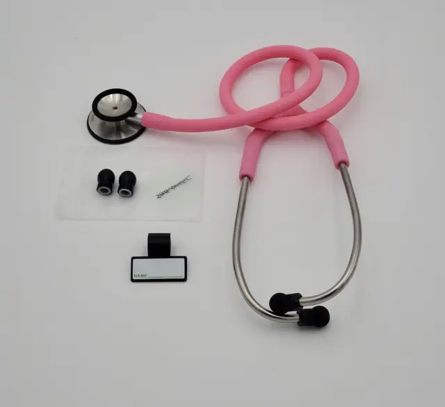 Pink DOUBLE / DUAL HEAD STETHOSCOPE Doctor Nurse Medical Healthcare Home Health