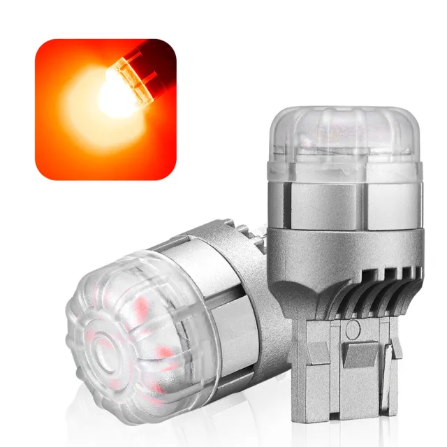 NOVSIGHT 2x 7440 LED Bulb 2W Side Marke Daytime Running Light DRL Red 3020 SMD