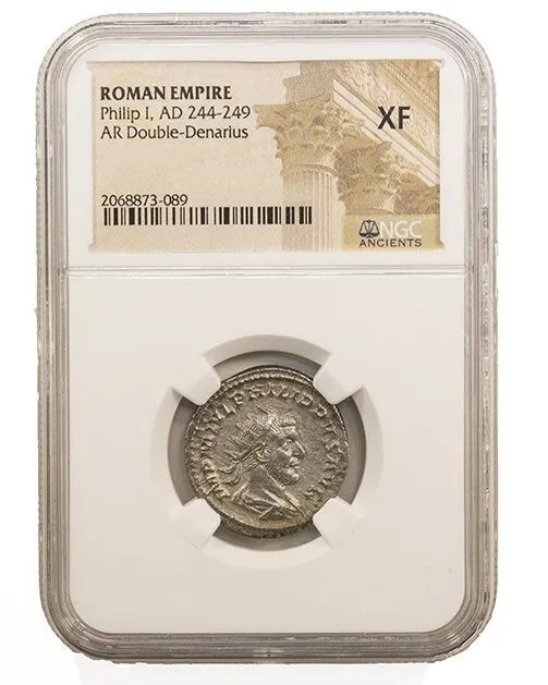 NGC XF Roman Silver Antoninianus of Philip I AD244-249 NGC Ancients