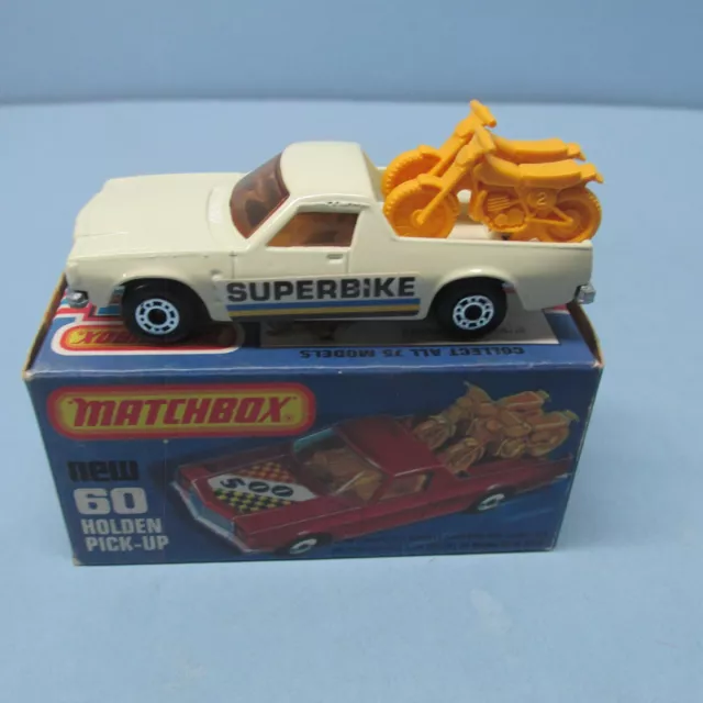 MATCHBOX Superfast 60C Holden Pick-Up Cream /  RARE TAN INTERIOR