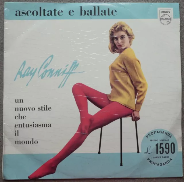 Disco vinile 33 giri LP Ascoltate e ballate Ray Conniff Orchestra Philips 1961