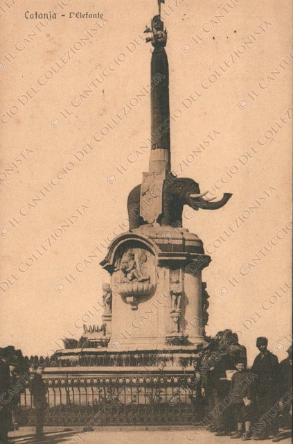 1912 CATANIA L’Elefante monumento Cartolina animata