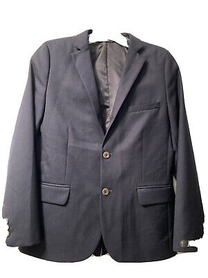 Nordstrom Kids Boys Navy Blue size 14 Blazer Jacket NEW Polyester/Wool Blend
