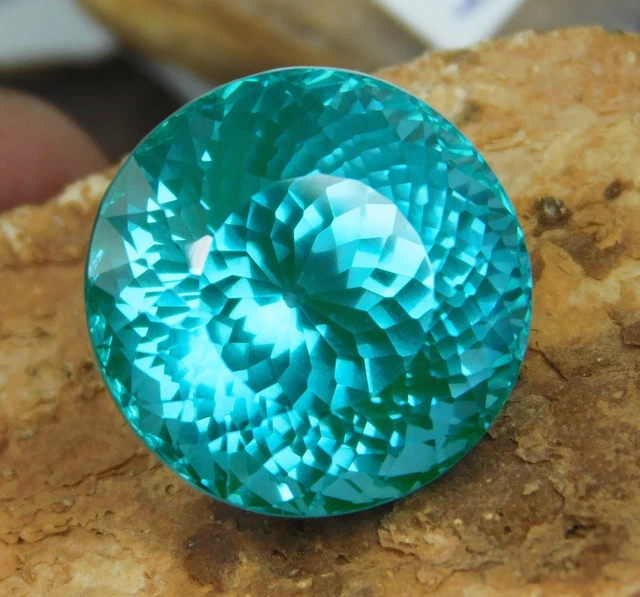 Pierre Tourmaline Paraiba Naturelle - 1.00 Carat, Neuf Avec étiquettes, Pierre Précieuse Rare