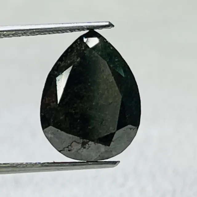 5.17 Ct Natural Dark Brown Pear Shape big size Loose Diamond for SALE