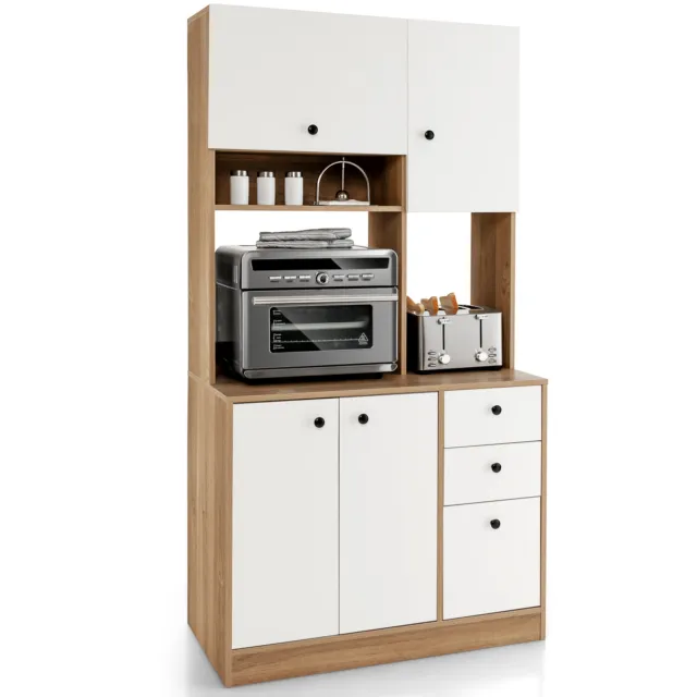 180cm Buffet w/ Hutch Modern Kitchen Pantry Microwave Stand Cabinet Storage