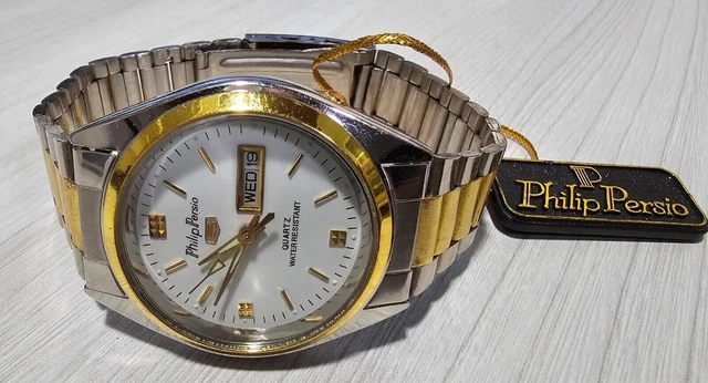 VINTAGE WATCH PHILIP Persio Quartz japan movt 1990s Unisex 35.11