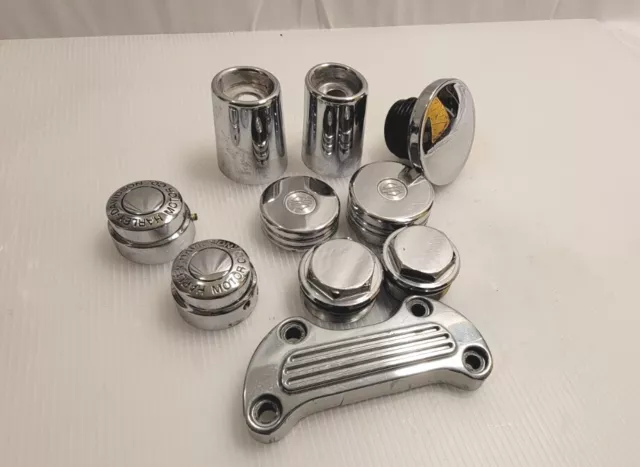 2014 Harley-Davidson Dyna Low Rider Chrome Upper Fork Stem Covers Cap Axel Tank
