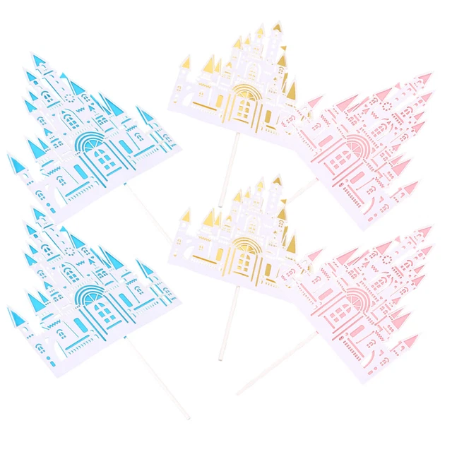 6 Pcs Castle Cake Topper Baby Balloon Decorations Valentines Day Cakes Toppers