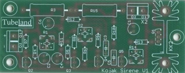 Kojak Sirene, einstellbar  - Tubeland Leiterplatte