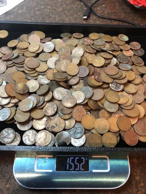 SASA Lot Of 500 Lincoln Wheat Cents 1909-1958 Uncirculated To Cull