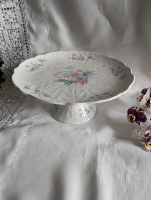 Aynsley Fine Bone China “Little Sweetheart” Footed Cake Plate Stand 10.5"
