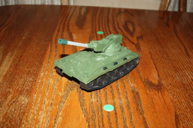 Vintage Dark Camo Green MPC T-92 Swivel-Turret Army Tank - Marx, Timmee