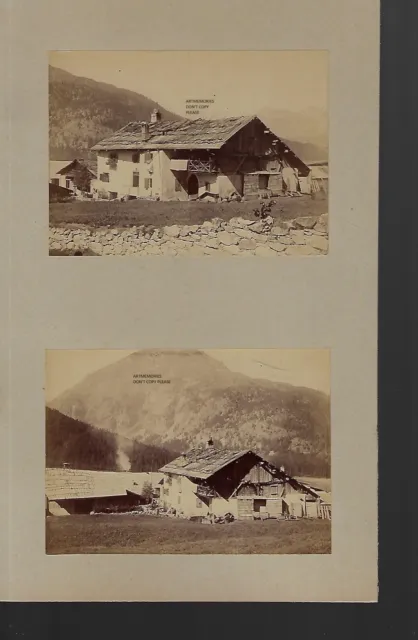 Lot de 45 photos 19eme/c1900 Montagnes Suisse ? Zermatt ? Interlaken? Chamonix ?