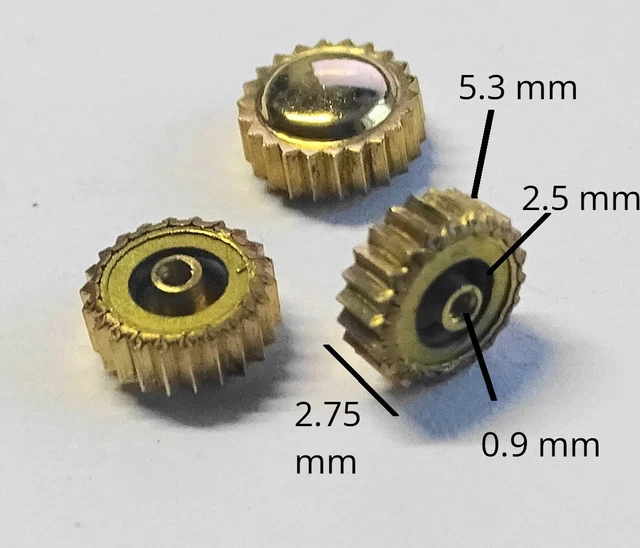 Couronne De Remontoir Pour Montre Plaquée Or Rose - Diamètre 5.35mm, étanche - Neuf Sans étiquette