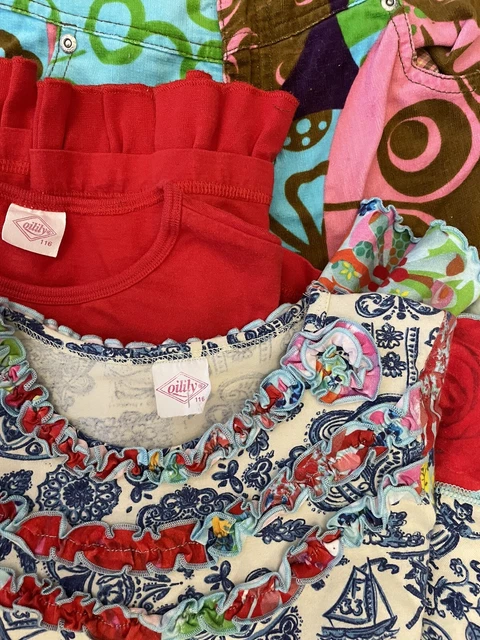 Top/cappotto/abito/pantaloni OILILY per ragazze età 6 anni set outfit DESIGNER pacchetto 3