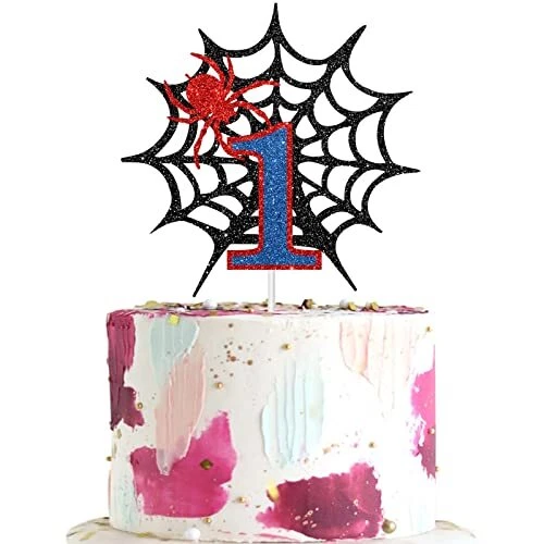 Dalaber Spider Man Cake Topper for 1st Birthday - Boys 1st Birthday Party