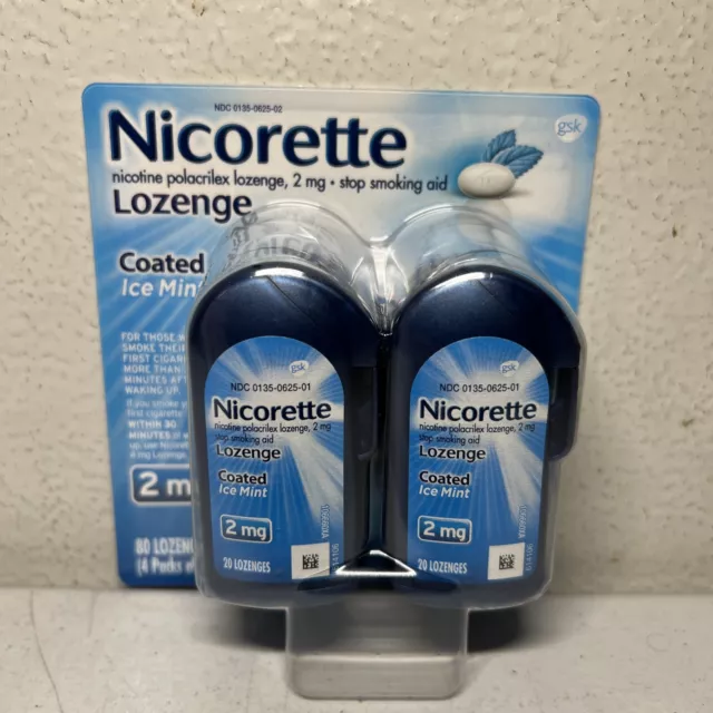 Pastilla Nicorette 2 mg recubierta de hielo como nueva 80 pastillas CADUCIDAD: 2025+