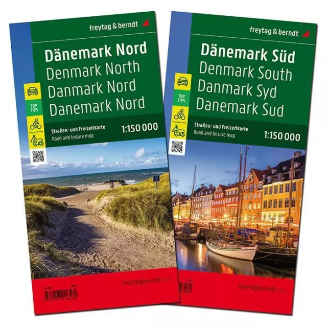 Dänemark Nord und Süd, Straßenkarten-Set 1:150.000, freytag & berndt | SET