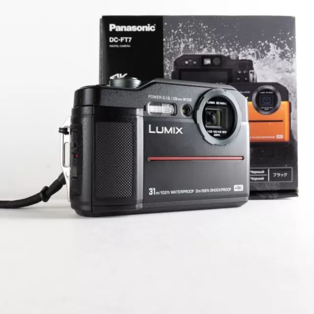 Panasonic Lumix DC-FT7 20Mp Waterproof digital Camera 4K Video 4.6x Zoom-Black