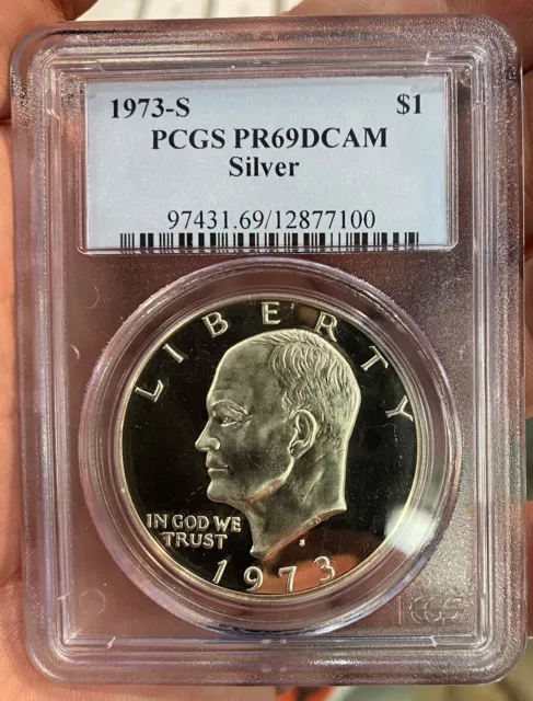 1973-S Eisenhower  Silver $1.00 PCGS PR69 DCAM