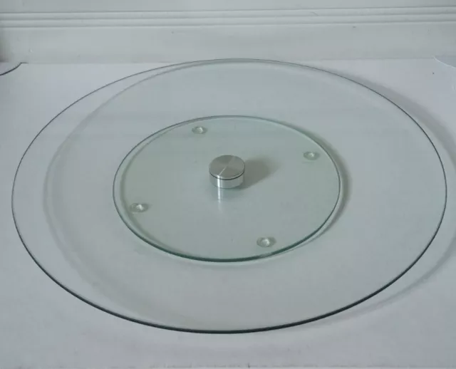 14 Zoll Hartglas rotierend Lazy Susan, 35 cm Plattenspieler Spin Tablett