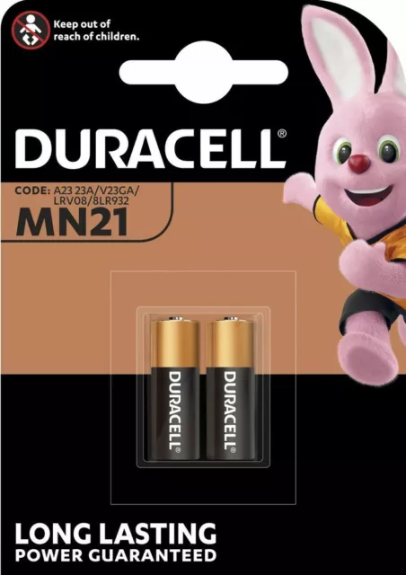 2x Duracell Alkaline-Batterie MN21 12V 23A-MN21-A23-K23A-LRV08-L1028-V23GA