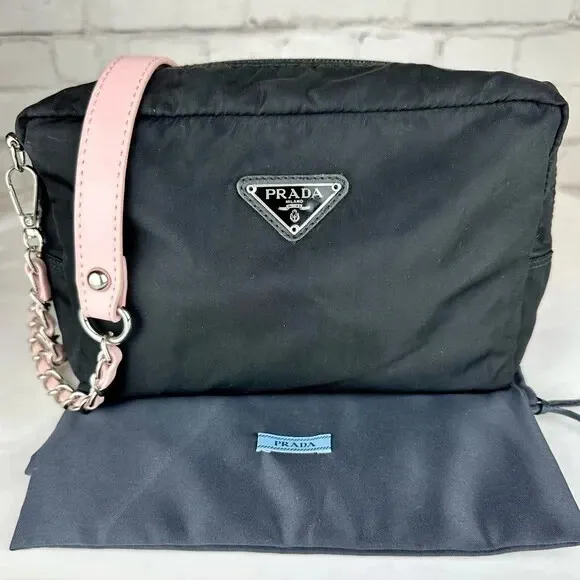 Prada Pink Nylon Shoulder Bag – For The Love of Luxury