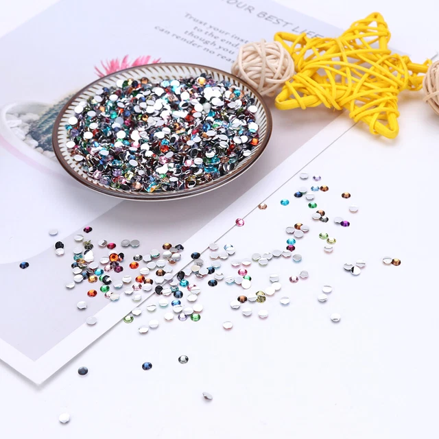 Prosperveil 30 g 4 mm Kristall flache Rückseite Strasssteine Strass Steine Rund