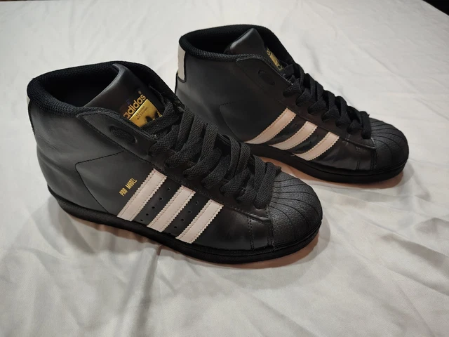 RARE ADIDAS PRO Model Black Tactile Gold Basketball Shoe 