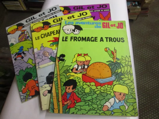 lot .  les aventures extraordinaires autour du monde de GIL et JO..4 volumes