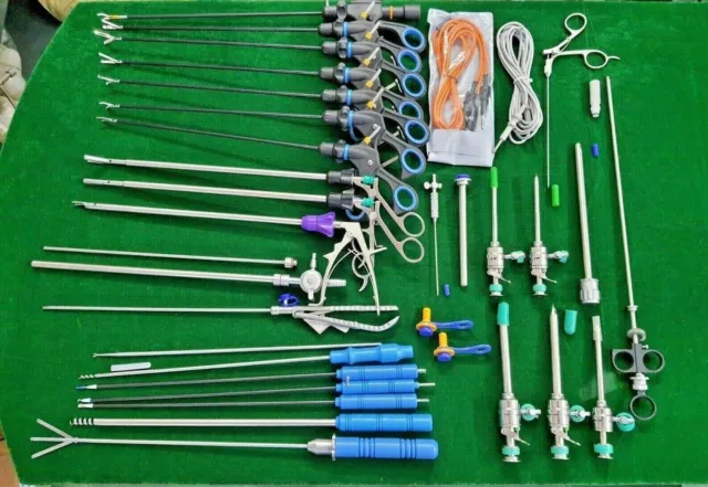 Addler Laparoscopic Surgery Set 5Mmx330Mm Endoscopy Surgical Instruments 34Pc