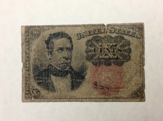 ~  Ten 10 Cents Fifth / 5Th Issue Fractional Currency Meridith - Free Shipping
