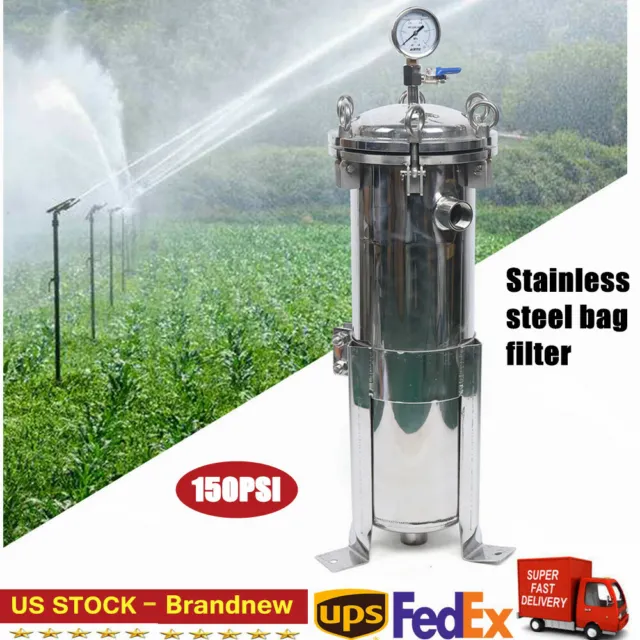 Bag Filter Housings 304 Stainless Steel Industrial Filtration 150PSI Filtration