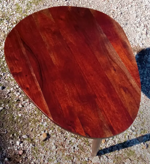 Solid Walnut Egg Shaped Coffee Table   (CT349)