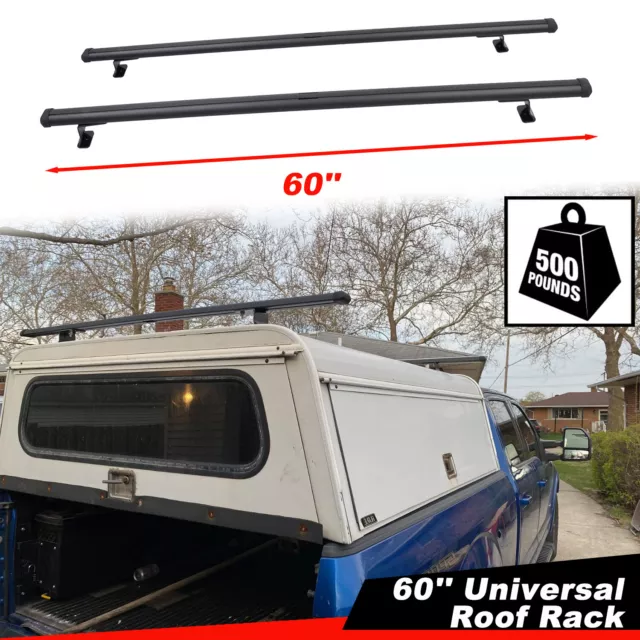 60" Pickup Topper Ladder Rack Camper Shell Roof Rack for Van Trailer Truck Cap