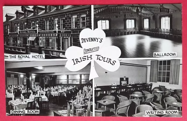 Postcard RP. Devenny's Irish Tours.Royal Hotel,Co.Antrim. N.Ireland.Multiview