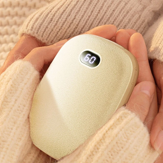Joytential Chauffe-Mains Rechargeables 2 En 1 Magnétiques - 3 Niveaux Chaleur, 5000mAh Portable