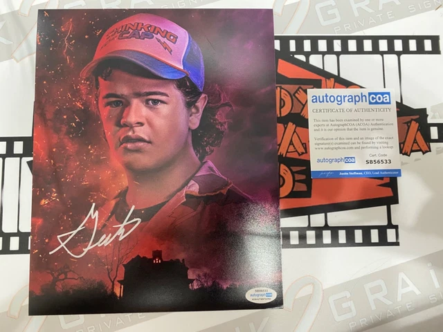 GATEN MATARAZZO signed photo STRANGER THINGS Dustin 8x10 ACOA D