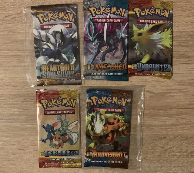 Pokemon Heart Gold Soul Silver Booster All 4 Packs Sealed New