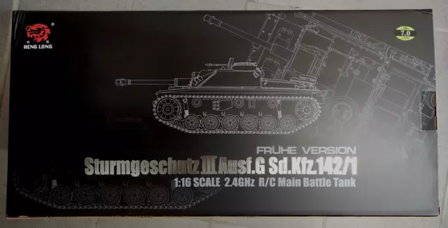 Heng Long 1/16 RC cannone d'assalto III Ausf. Grigio G/TK 7.0