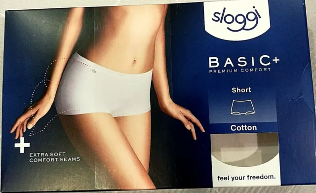 Sloggi Basic donna conf. 2 slip short pantaloncino cotone elasticizzato culotte