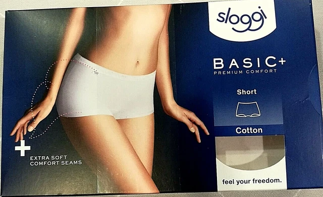 Sloggi Basic donna conf. 2 slip short pantaloncino cotone elasticizzato culotte