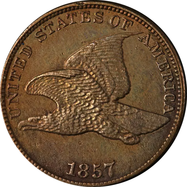 1857 Flying Eagle Cent Choice AU/BU Great Eye Appeal Strong Strike