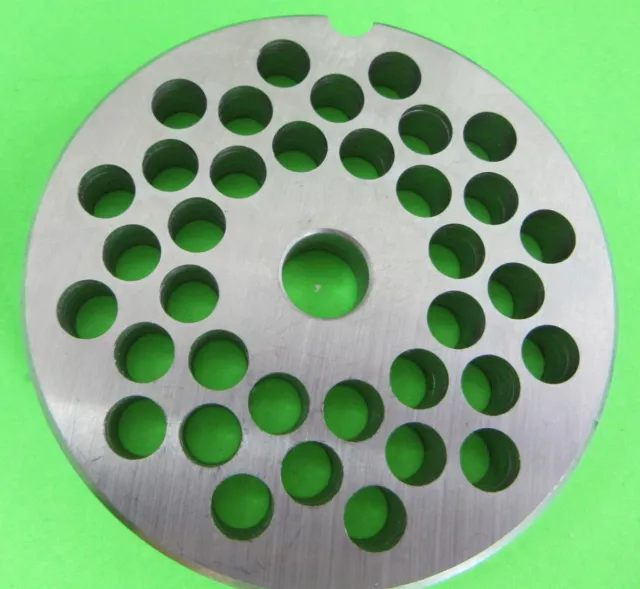 #22 x 5/16" Meat Grinder Plate STAINLESS STEEL fits Adcraft Weston Choprite